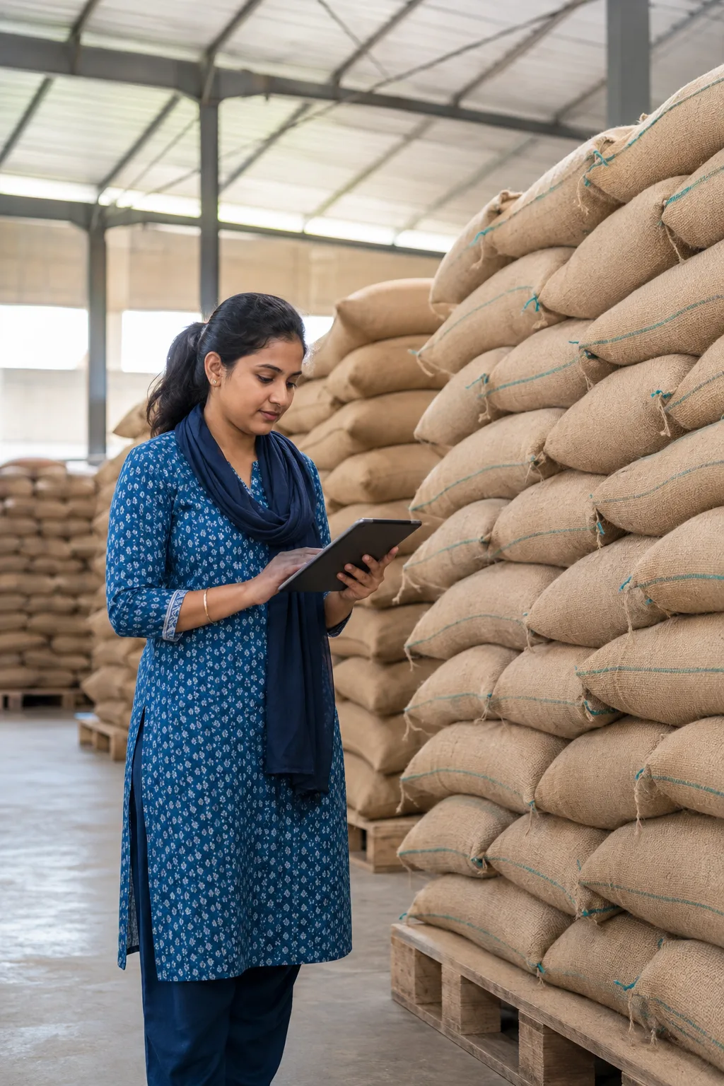 Agricultural warehouse inventory inspection