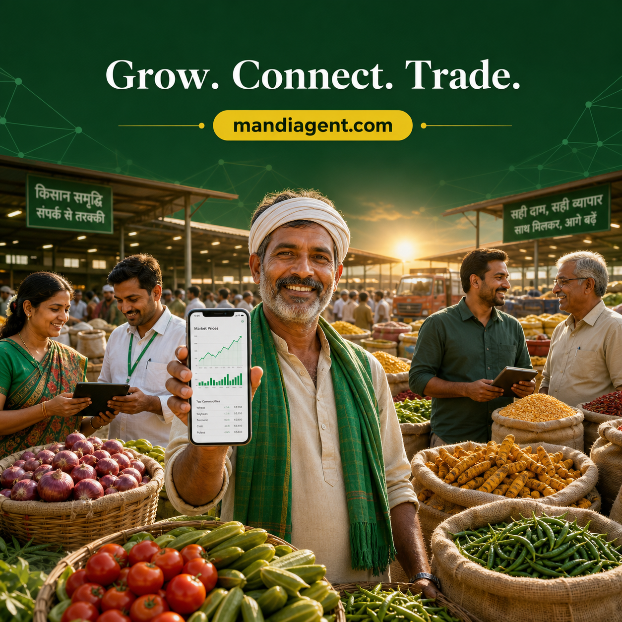 Grow, connect and trade with MandiAgent